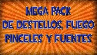 Mega Packs De DestellosFuegoPincelesFuentes Para Photoshop Cs6 [upl. by Lyns]