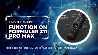 HOW TO USE THE MOUSE ON FORMULER Z11 PRO MAX [upl. by Philemon]