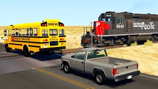 Train Close Calls amp NearMiss Accidents 3  BeamNGdrive [upl. by Tuppeny466]