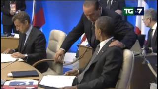 26511 Berlusconi parla con Obama contro giudici al G8 English subsSubtítulos español [upl. by Rakel725]