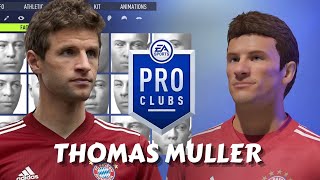 FIFA 22 Thomas Muller Pro Clubs Creation [upl. by Aissatan]