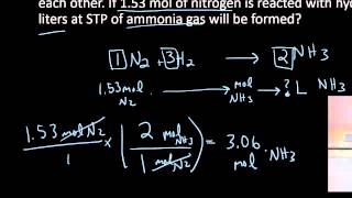 Honors Chemistry Stoichiometry 4 moles and liters [upl. by Leavelle]