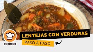 Cómo hacer Lentejas con Verduras Receta fácil [upl. by Hinda]