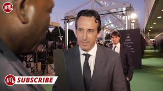 Unai Emery saying quotGood Ebeningquot after beating Arsenal [upl. by Erline811]