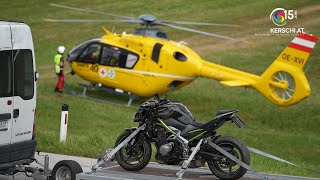 Motorradunfall auf der Hansberg Landesstraße C10 im Einsatz [upl. by Ainnek]