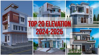 Top 20 Building Front Elevation Design New In 20242025  Latest double floor House  Modern Ideas [upl. by Niklaus]