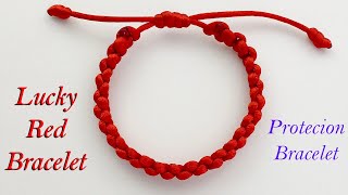 DIY Fast amp Easy Good Luck Red Thread Bracelet  How to make Red String Kabbalah Protection Bracelet [upl. by Clorinda114]