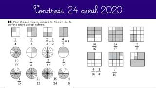 FRACTIONS exos 6ème  Classes virtuelles des 24 28 et 30 avril [upl. by Duck]