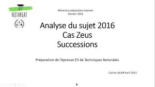 Analyse sujet 2016 Succession Zeus [upl. by Noma]