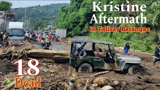 Aftermath ng bagyong Kristine mga lugar sa Talisay at Laurel Batangas natabunan ng putik 18 nasawi [upl. by Naffets]