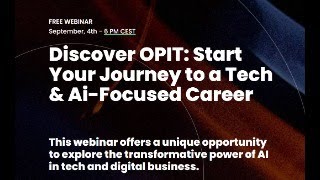 Discover OPIT Start Your Journey to a Tech amp AiFocused Career [upl. by Nebra]