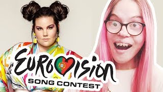 REACTING TO ISRAELS EUROVISION 2018 ENTRY NETTA  TOY MUSIC VIDEO REACTION  Sisley Reacts [upl. by Lekzehcey]