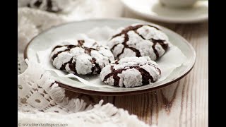 Eggless Chocolate Crinkle Cookies Recipe for Christmas [upl. by Urba319]