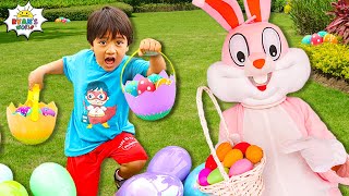 Huge Easter eggs Hunt with Ryan and the Easter Bunny [upl. by Gamages]