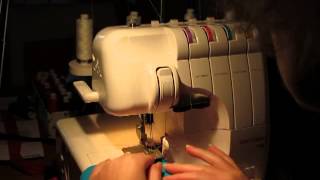 Serger overlock interlock naehmaschinen flatlock rollsaum Gritzner 788 [upl. by Lesak]