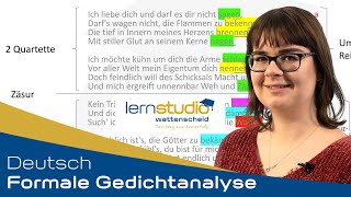 Formale Gedichtanalyse  Deutsch Nachhilfe [upl. by Gagne]