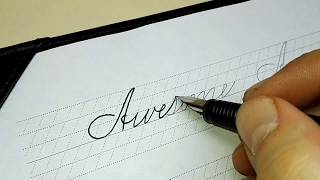 Spencerian script tutorial  word Awesome [upl. by Warfeld139]