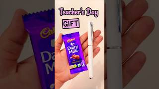 Handmade gift for teachers day 💜 teachers day gift idea 🙂 pen amp chocolate gift shorts [upl. by Noxid]