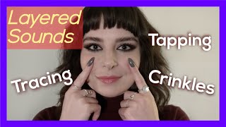 MY FACE IS PLASTIC  Lofi ASMR Layered tracing tapping scratching amp crinkle sounds  LONG NAILS [upl. by Nicolea346]