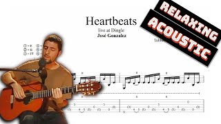 José Gonzalez  Heartbeats TAB live  relaxing guitar tabs PDF  Guitar Pro [upl. by Adnilev]