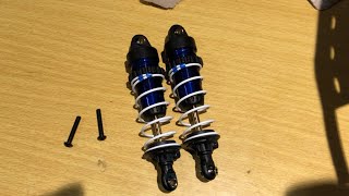 Traxxas GTR Shock Assembly and Install [upl. by Eat]