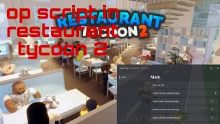 restaurant tycoon 2 op script [upl. by Ahsinam]