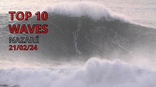 TOP 10 BEST WAVES of NAZARÉ 210224 [upl. by Hogg358]