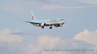 〔Full HD 3D〕 Korean Air Lines Boeing 7379B5 HL7719 Landing KANSAI RJBB KIX [upl. by Nisse]