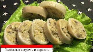 Кальмары фаршированные рисом и грибами [upl. by Brigette]