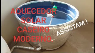 Como fazer aquecedor solar caseiro barato e moderno completo Assista [upl. by Licna140]