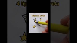 4 tipos de estrela 4 types of stardesenhofacilcomofazerdesenhotutorialshortsart [upl. by Yrro]