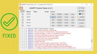 FIXED Apache shutdown unexpectedly  Apache not starting XamppWampLamp [upl. by Etiragram]