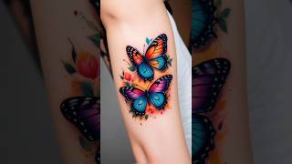 7colourful butterfly tattoo design tattoo butterfly shorts [upl. by Tilda]