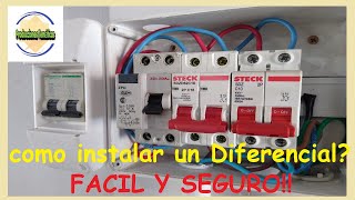 ASÍ de FACIL se instala un INTERRUPTOR diferencialDISYUNTOR [upl. by Fry]