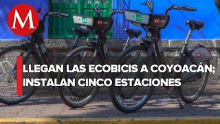 Instalan las primeras cinco estaciones de Ecobici en Coyoacán [upl. by Enelra]