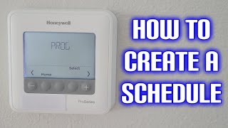 Honeywell Pro Series Thermostat How To Create A Schedule [upl. by Anahpets]