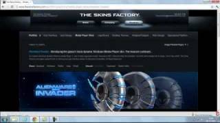 how to change windows media player 12 skin to a cool one  alienware invader [upl. by Dumm]