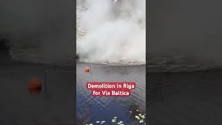 Demolition in Riga for Via Baltica shorts riga [upl. by Oirom]