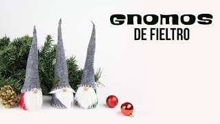 DIY Gnomos de fieltro  Felted Gnomes Christmas  Navidad [upl. by Nonnahsed]