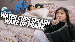 Water Cups Splash Wake Up Prank On Bro  Ranz and Niana [upl. by Pliske]