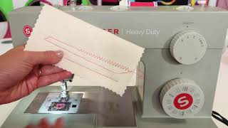 Singer Heavy Duty 4423 17 Sewing in Reverse [upl. by Ardnusal]