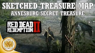 Red Dead Redemption 2 Sketched Treasure Map  Annesburg RDR2 Sketched Treasure Map  Annesburg [upl. by Dranel]