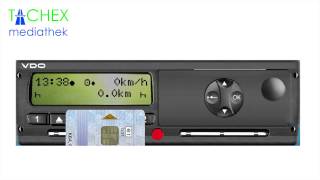 Einstellungen Digitaler Tachograph zu Schichtbeginn bei VDO 14  2x [upl. by Mikahs]