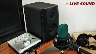 Testing Sterling MX3 powered monitors Viking Orpheum 4140G microphone Tascam US322 USB interface [upl. by Aihtenak]