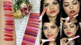 ALL SHADESMAYBELLINE SUPER STAY MATTE INK LIQUID LIPSTICKS  SWATCHES AND REVIEW  KOLKATA INDIA [upl. by Nigle]