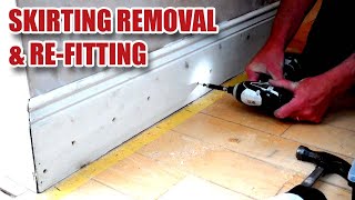 Skirting Boards  Glue Removal amp Refitting after Damp Proof [upl. by Infeld]