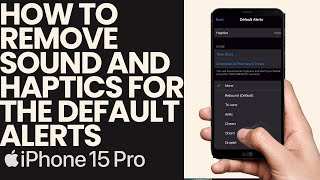 How to Remove the Sounds and Haptics for the default Alerts on the Iphone [upl. by Lura466]