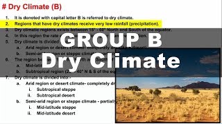 Koppen Scheme  Dry Climate B  UPSC IAS Geography [upl. by Yluj670]