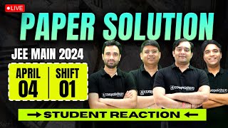 JEE Main 2024 Session2 04Apr1st shiftLive Student Reaction Paper Solving Toughness Analysis [upl. by Lark195]