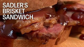 EASY BRISKET SANDWICHES  Sandler’s Mesquite Smoked Beef Brisket [upl. by Rind544]